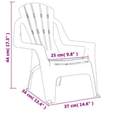 Garden Chairs 2 pcs for Children Green 37x34x44cm PP Wooden Look 364740