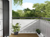 Balcony Screen Light Grey 90x800 cm 100% Polyester Oxford 4000012
