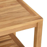 Coffee Table with Storage Brown 45 x 45 x 45 cm Solid Teak Wood 42002305