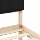 Bed Frame with Upholstered Headboard Black 160 x 200 cm 878036