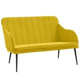 Bench Yellow 110x76x80 cm Velvet 351470