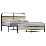 Bed Frame without Mattress 150x200 cm King Size Sonoma Oak Engineered Wood 4100430