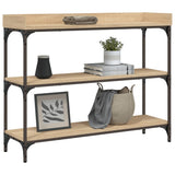 Console Table with Shelves Sonoma Oak 100x30x80 cm 837808