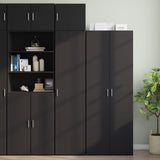 Slim Storage Cabinet Black 45x42.5x225 cm Engineered Wood 3281288
