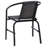 Garden Chair Set of 6 Black Plastic rattan, steel Standard 3107704