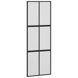 Sliding Door with Hardware Set 76x205 cm Tempered Glass&Aluminium 3332962