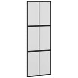 Sliding Door with Hardware Set Black 90x205 cm Tempered Glass 3375821