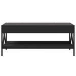 ZNTS Coffee Table with Infinity LED Black 90x50x38 cm 847707