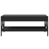 ZNTS Coffee Table with Infinity LED Black 90x50x38 cm 847707