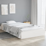Bed Frame without Mattress White Solid Wood 100x200 cm 820053