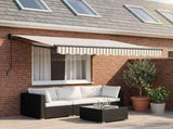 Retractable Awning Light Grey and White 3 x 2 m 3425622