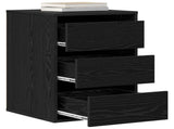 Drawer Cabinet Black Oak 41 x 40 x 58 cm Engineered Wood 8003739