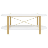 Coffee Table White 110x48x40 cm Engineered Wood 345687