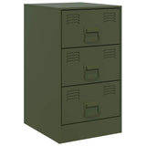 Bedside Cabinets 2 pcs Olive Green 34.5x39x62 cm Steel 841784