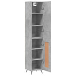 Highboard Concrete Grey 34.5x34x180 cm Engineered Wood 3199085