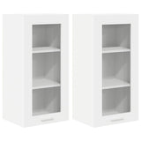 Hanging Cabinet 2 pcs White 40 x 31 x 80 cm Engineered Wood 884299