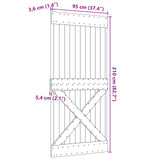 Door NARVIK Natural 95 x 210 cm Solid Pine Wood 42047098