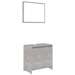 ZNTS 3 Piece Bathroom Furniture Set Concrete Grey Engineered Wood 3056929
