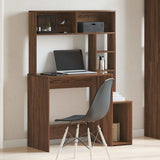 Desk with Shelves Brown Oak 100x45x140 cm Engineered Wood 860442