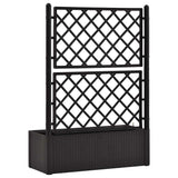 Garden Raised Bed with Trellis and Self Watering System Anthracite 313969