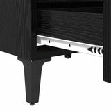 Bedside Cabinet 2 pcs Black oak 40 x 35 x 50 cm Engineered wood 871923