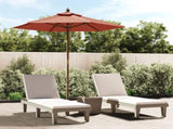 Garden Parasol with Wooden Pole Terracotta 196x231 cm 363164