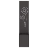 Garden Privacy Screen Black 32 x 32 x 150 cm Cold-rolled steel 876385