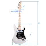 GST Stylish Electric Guitar Kit with Black Pickguard White 87751298