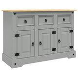 Sideboard Corona Grey 112x44x78 cm Solid Wood Mexican Pine 355084