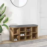 Shoe Bench Artisan Oak 102x32x50 cm Engineered Wood 857626
