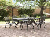 Garden Dining Set 7 pcs Black Aluminium 3334681