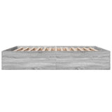 Bed Frame without Mattress Grey Sonoma 200x200 cm 3280991