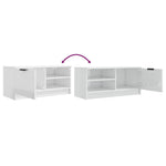 TV Cabinets 2 pcs High Gloss White 80x35x36.5cm Engineered Wood 811479