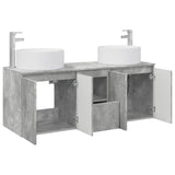 Bathroom Cabinet Set 3 pcs Concrete Grey 49.5 x 44.5 x 65.5 cm 3405740