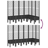 Garden Planter with Trellis Black 160x120x142 cm PP 367938