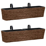 ZNTS Garden Planters 2 pcs Water Hyacinth Brown 45581