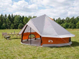 Tipi Tent Grey and Orange 250 x 250 cm Polyester and Steel 42028721