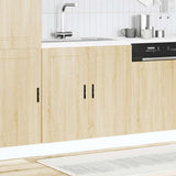 Sink Base Cabinet "Porto" Sonoma Oak 80x46x81.5 cm Engineered Wood 853930