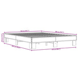 Bed Frame without Mattress Grey Sonoma 150x200 cm King Size 3280235
