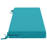 2-Piece Bench Cushions SOEST 2 pcs 100% Polyester Turquoise 949657