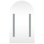 ZNTS Bathroom Mirror Cabinet with LED Light Arched White 42x13x70 cm 357973