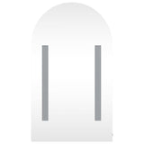 ZNTS Bathroom Mirror Cabinet with LED Light Arched White 42x13x70 cm 357973