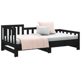 Pull-out Day Bed without Mattress Black 2x cm 820745