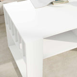Coffee Table White 92 x 49.5 x 45 cm Engineered Wood 8000108