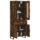 Highboard Smoked Oak 69,5x34x180 cm Engineered Wood 3199902