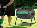 160L 360&deg Rotating Dual Chamber Composter - Black T3398P377637