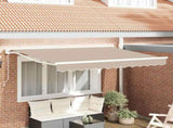 Awning Frame Beige 350 x 200 cm Polyester with PU coating 3329715