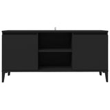 TV Cabinet with Metal Legs Black 103.5x35x50 cm 805969
