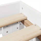Bed Frame without Mattress White 135x190 cm Double Solid Wood Pine 855371