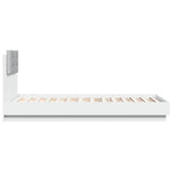 Bed Frame White Engineered Wood, Plywood Small Single Bed Frame 3210066
